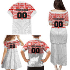 Personalized Sydney Swans Family Matching Puletasi and Hawaiian Shirt Polynesian Tribal Pattern Heritage Football