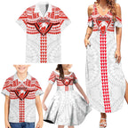 Personalized Sydney Swans Family Matching Summer Maxi Dress and Hawaiian Shirt Polynesian Tribal Pattern Heritage Football