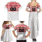 Personalized Sydney Swans Family Matching Summer Maxi Dress and Hawaiian Shirt Polynesian Tribal Pattern Heritage Football