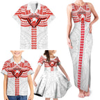 Personalized Sydney Swans Family Matching Tank Maxi Dress and Hawaiian Shirt Polynesian Tribal Pattern Heritage Football