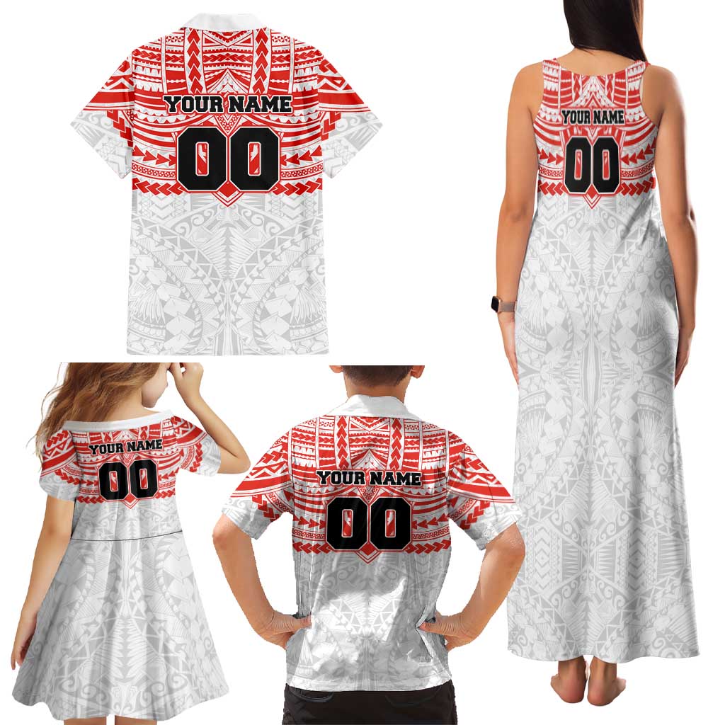 Personalized Sydney Swans Family Matching Tank Maxi Dress and Hawaiian Shirt Polynesian Tribal Pattern Heritage Football