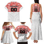 Personalized Sydney Swans Family Matching Tank Maxi Dress and Hawaiian Shirt Polynesian Tribal Pattern Heritage Football