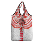 Personalized Sydney Swans Grocery Bag Polynesian Tribal Pattern Heritage Football
