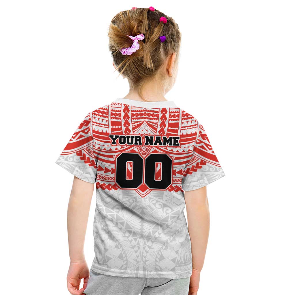 Personalized Sydney Swans Kid T Shirt Polynesian Tribal Pattern Heritage Football