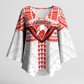 Personalized Sydney Swans Kimono Sleeve Blouse Polynesian Tribal Pattern Heritage Football