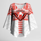 Personalized Sydney Swans Kimono Sleeve Blouse Polynesian Tribal Pattern Heritage Football