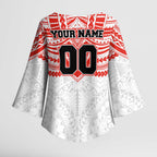 Personalized Sydney Swans Kimono Sleeve Blouse Polynesian Tribal Pattern Heritage Football