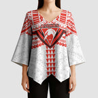 Personalized Sydney Swans Kimono Sleeve Blouse Polynesian Tribal Pattern Heritage Football