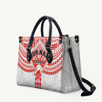 Personalized Sydney Swans Leather Bag Polynesian Tribal Pattern Heritage Football