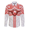 Personalized Sydney Swans Long Sleeve Button Shirt Polynesian Tribal Pattern Heritage Football