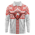 Personalized Sydney Swans Long Sleeve Polo Shirt Polynesian Tribal Pattern Heritage Football