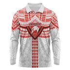 Personalized Sydney Swans Long Sleeve Polo Shirt Polynesian Tribal Pattern Heritage Football