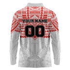 Personalized Sydney Swans Long Sleeve Polo Shirt Polynesian Tribal Pattern Heritage Football