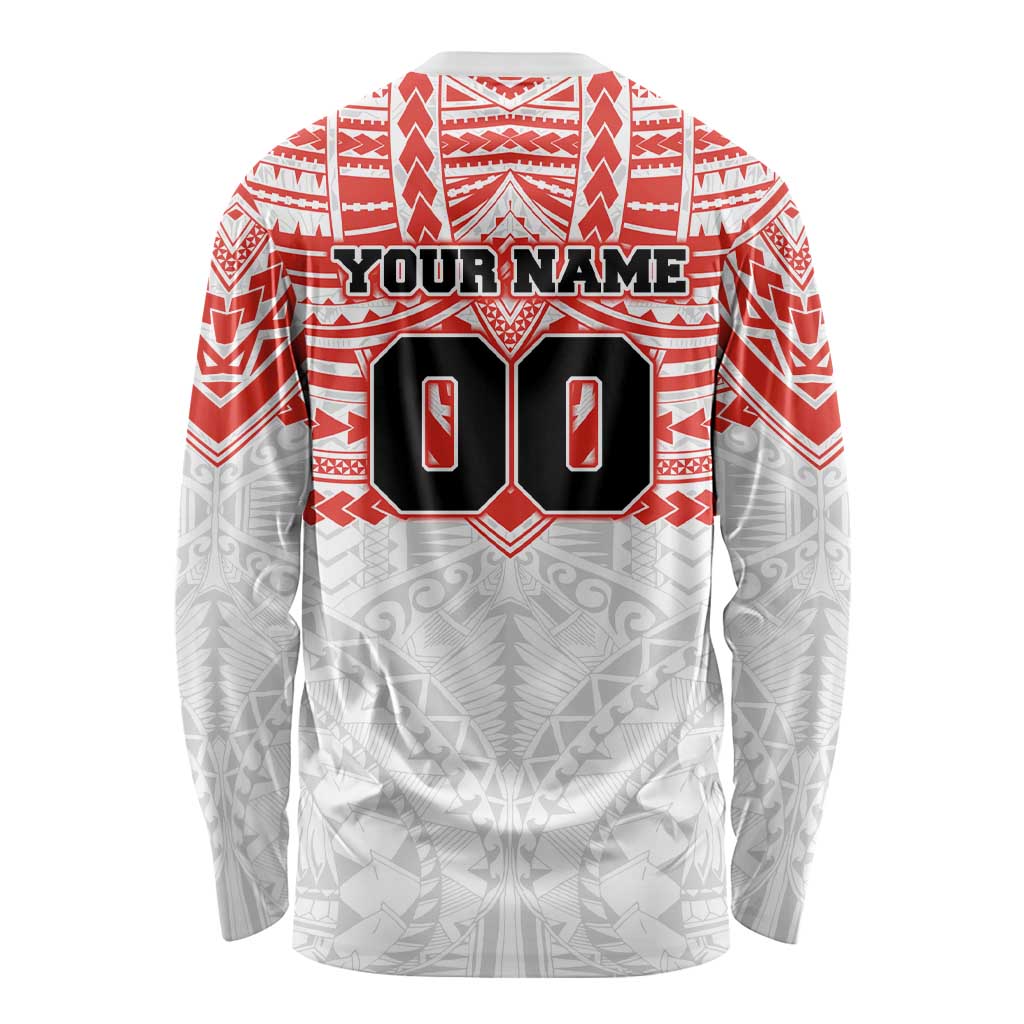 Personalized Sydney Swans Long Sleeve Shirt Polynesian Tribal Pattern Heritage Football