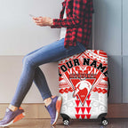 Personalized Sydney Swans Luggage Cover Polynesian Tribal Pattern Heritage Football
