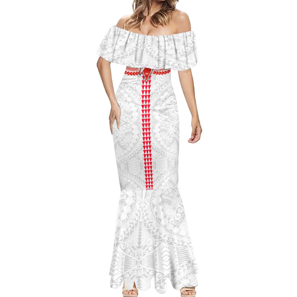 Personalized Sydney Swans Mermaid Dress Polynesian Tribal Pattern Heritage Football