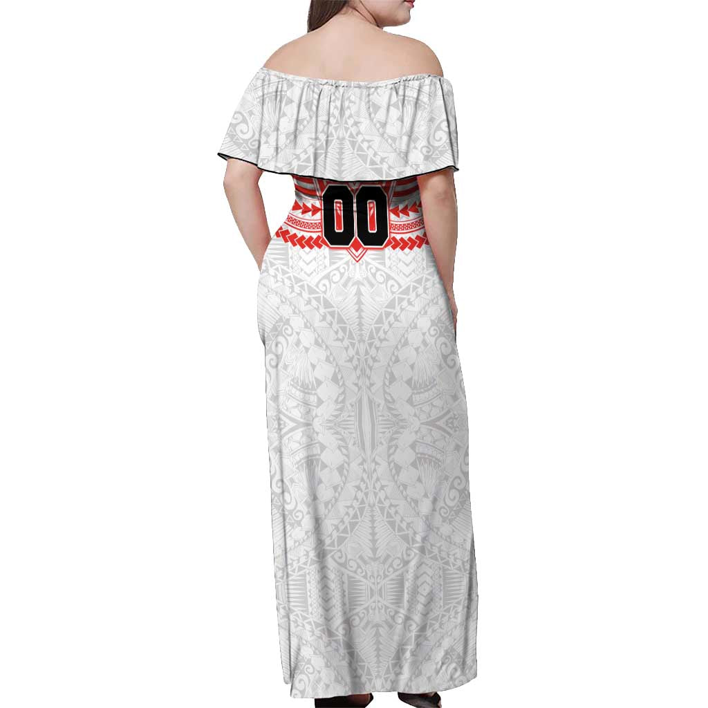 Personalized Sydney Swans Off Shoulder Maxi Dress Polynesian Tribal Pattern Heritage Football