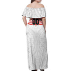 Personalized Sydney Swans Off Shoulder Maxi Dress Polynesian Tribal Pattern Heritage Football