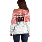Personalized Sydney Swans Off Shoulder Sweater Polynesian Tribal Pattern Heritage Football
