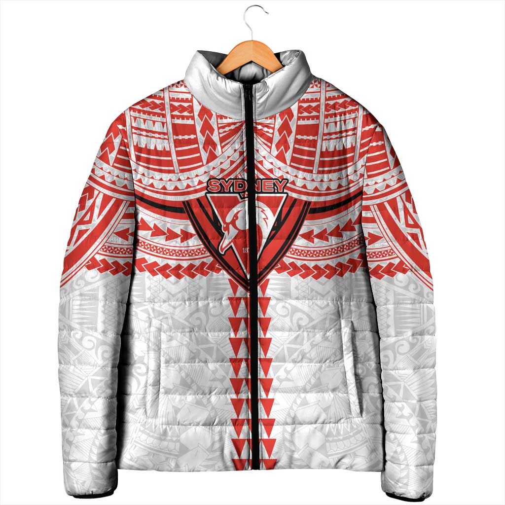 Personalized Sydney Swans Padded Jacket Polynesian Tribal Pattern Heritage Football