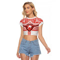 Personalized Sydney Swans Raglan Cropped T Shirt Polynesian Tribal Pattern Heritage Football
