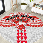 Personalized Sydney Swans Round Carpet Polynesian Tribal Pattern Heritage Football