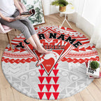 Personalized Sydney Swans Round Carpet Polynesian Tribal Pattern Heritage Football