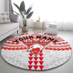 Personalized Sydney Swans Round Carpet Polynesian Tribal Pattern Heritage Football