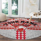 Personalized Sydney Swans Round Carpet Polynesian Tribal Pattern Heritage Football