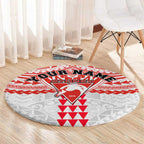 Personalized Sydney Swans Round Carpet Polynesian Tribal Pattern Heritage Football