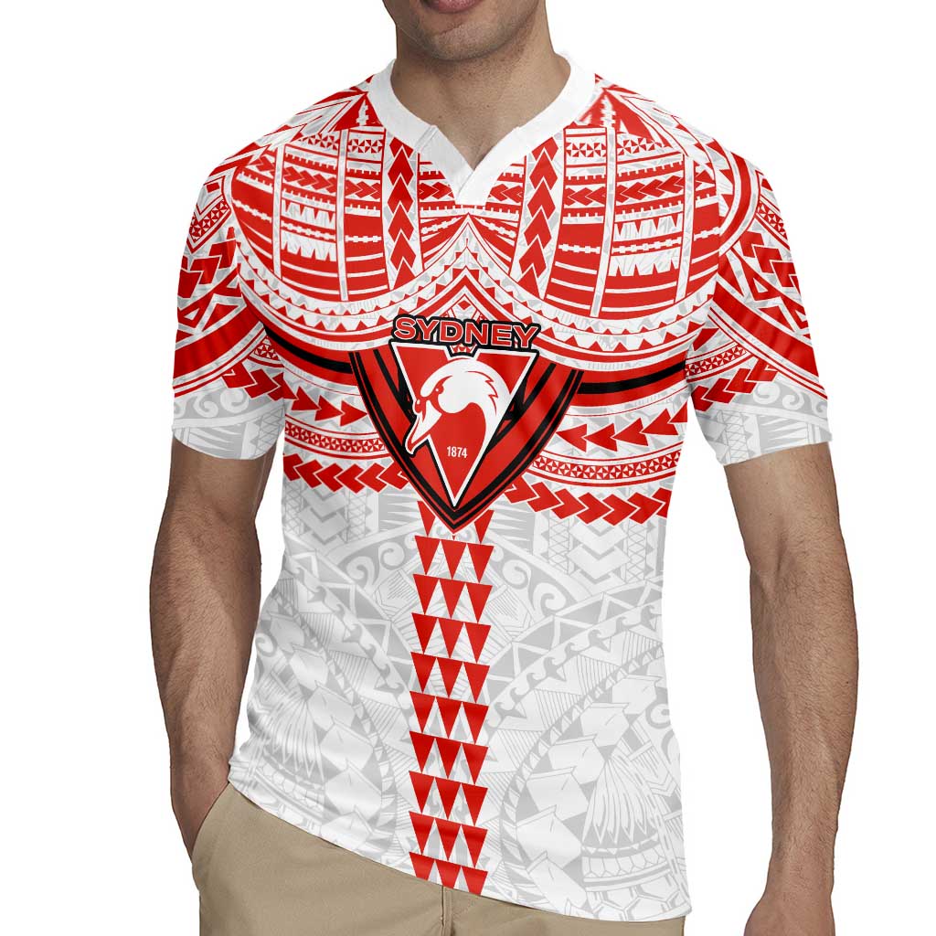 Personalized Sydney Swans Rugby Jersey Polynesian Tribal Pattern Heritage Football