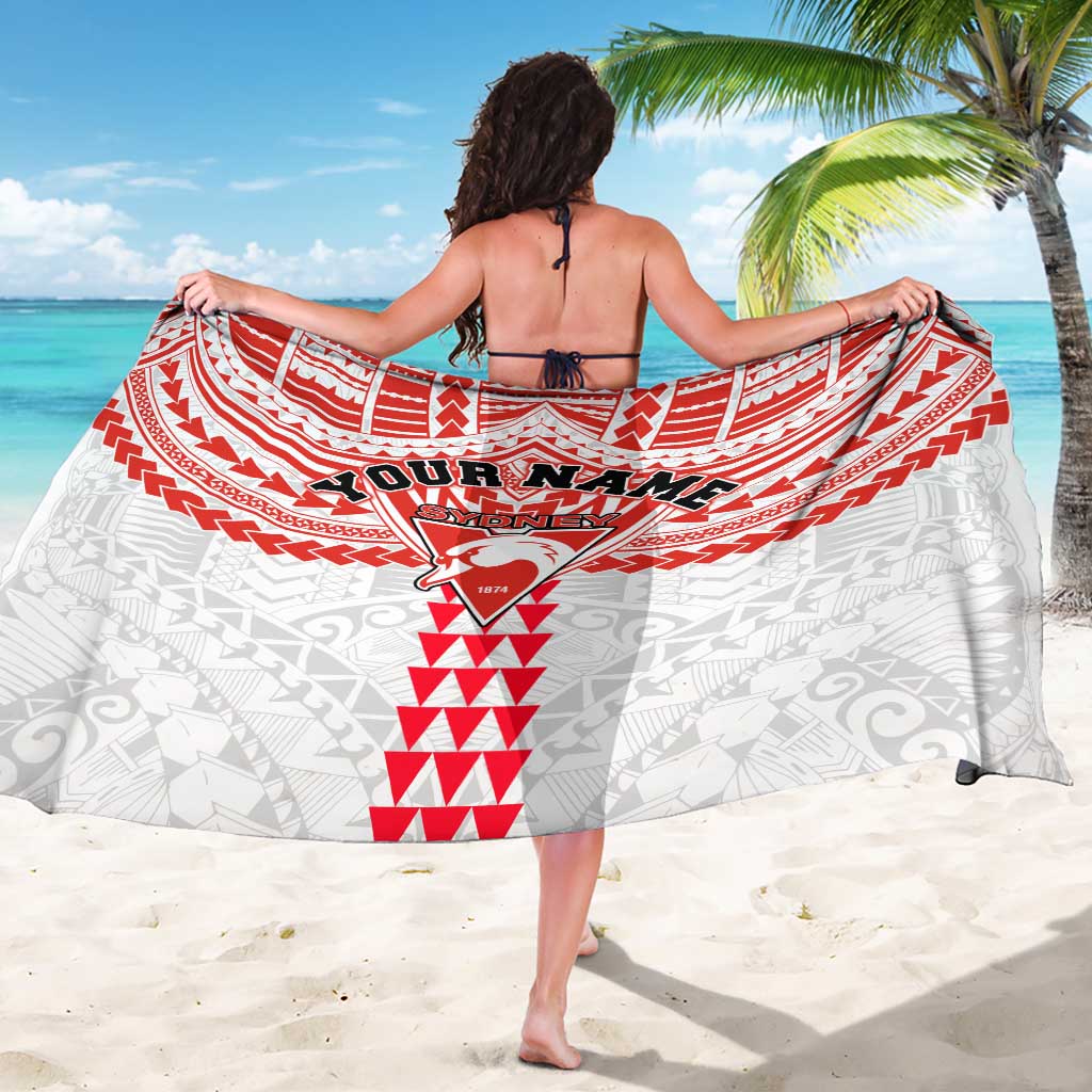 Personalized Sydney Swans Sarong Polynesian Tribal Pattern Heritage Football
