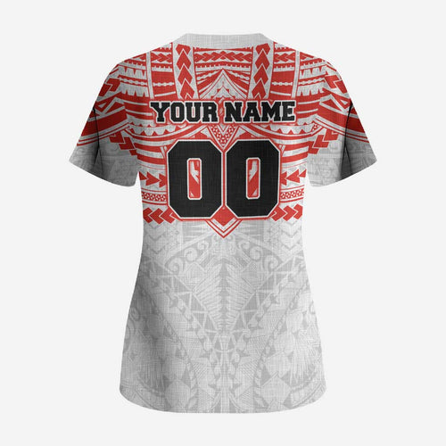 Personalized Sydney Swans Scrub Top Polynesian Tribal Pattern Heritage Football
