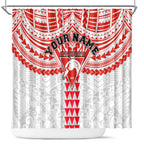 Personalized Sydney Swans Shower Curtain Polynesian Tribal Pattern Heritage Football