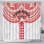 Personalized Sydney Swans Shower Curtain Polynesian Tribal Pattern Heritage Football
