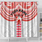 Personalized Sydney Swans Shower Curtain Polynesian Tribal Pattern Heritage Football