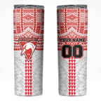 Personalized Sydney Swans Skinny Tumbler Polynesian Tribal Pattern Heritage Football