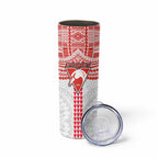 Personalized Sydney Swans Skinny Tumbler Polynesian Tribal Pattern Heritage Football