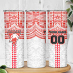 Personalized Sydney Swans Skinny Tumbler Polynesian Tribal Pattern Heritage Football