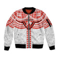 Personalized Sydney Swans Sleeve Zip Bomber Jacket Polynesian Tribal Pattern Heritage Football