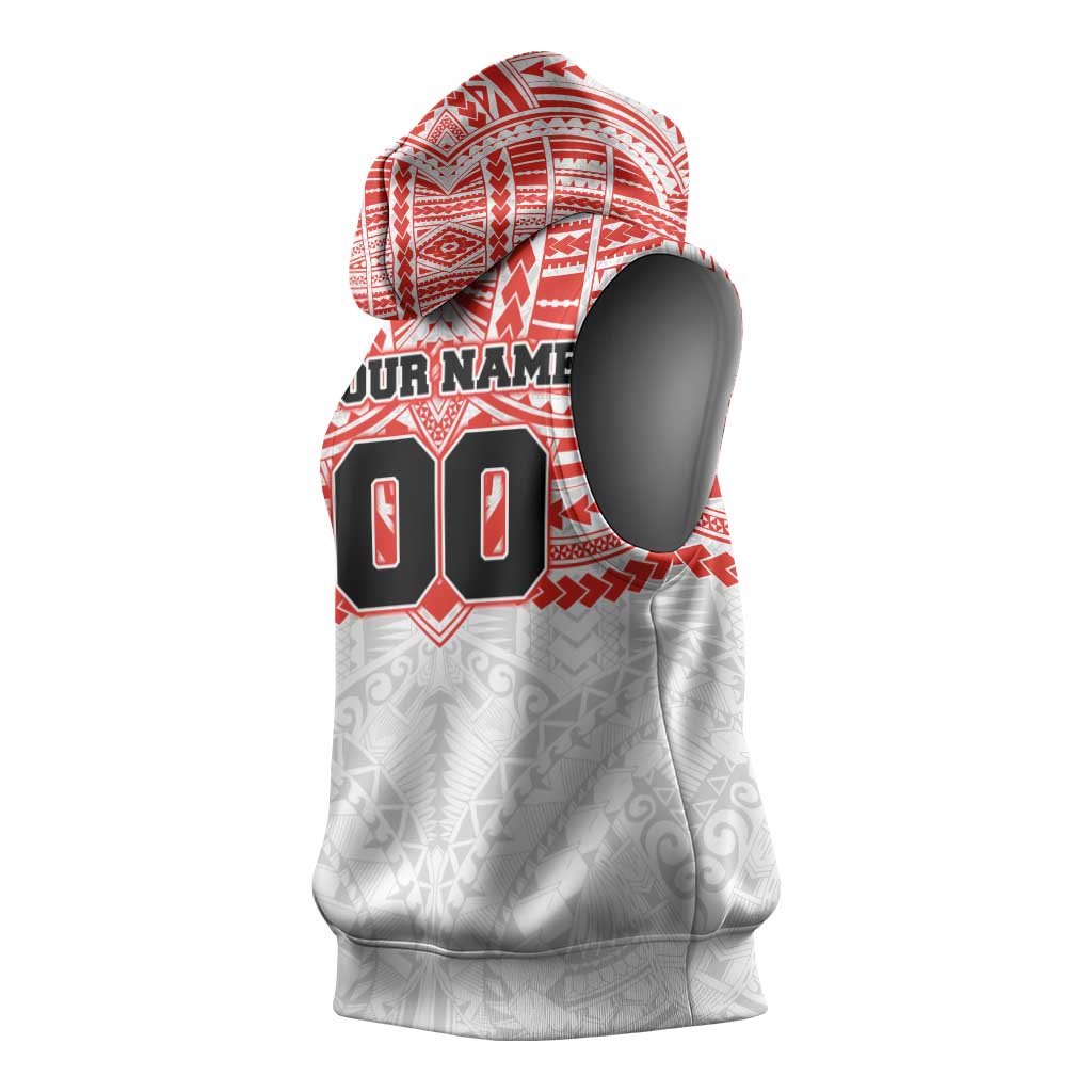 Personalized Sydney Swans Sleeveless Hoodie Polynesian Tribal Pattern Heritage Football