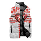Personalized Sydney Swans Sleeveless Puffer Jacket Polynesian Tribal Pattern Heritage Football