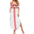 Personalized Sydney Swans Summer Maxi Dress Polynesian Tribal Pattern Heritage Football