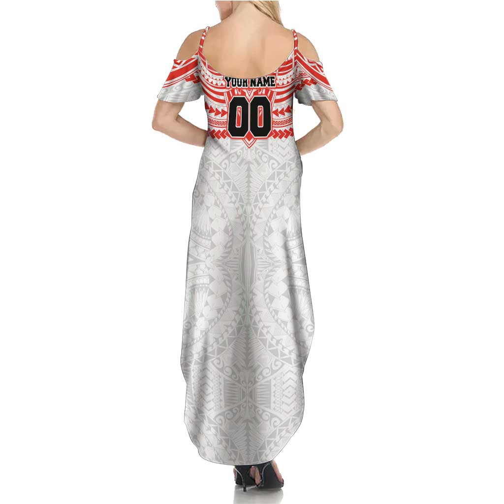 Personalized Sydney Swans Summer Maxi Dress Polynesian Tribal Pattern Heritage Football