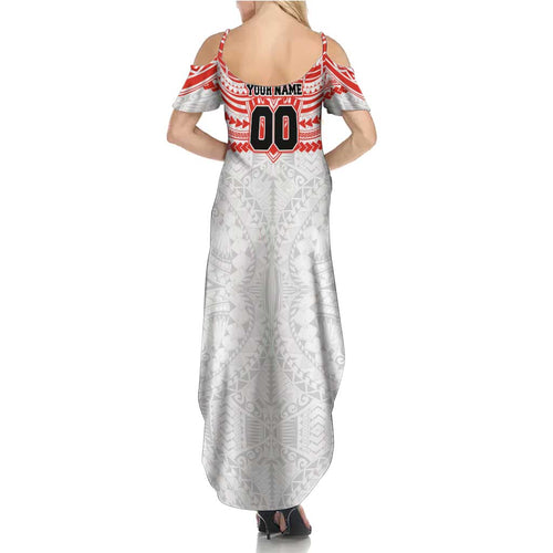 Personalized Sydney Swans Summer Maxi Dress Polynesian Tribal Pattern Heritage Football