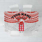 Personalized Sydney Swans Tablecloth Polynesian Tribal Pattern Heritage Football
