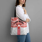 Personalized Sydney Swans Tote Bag Polynesian Tribal Pattern Heritage Football
