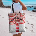 Personalized Sydney Swans Tote Bag Polynesian Tribal Pattern Heritage Football