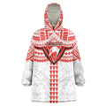 Personalized Sydney Swans Wearable Blanket Hoodie Polynesian Tribal Pattern Heritage Football