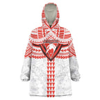Personalized Sydney Swans Wearable Blanket Hoodie Polynesian Tribal Pattern Heritage Football